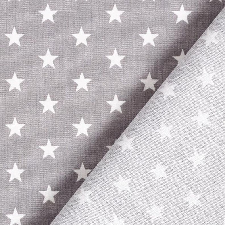 Popelina de algodão estrela médias – cinzento/branco,  image number 6