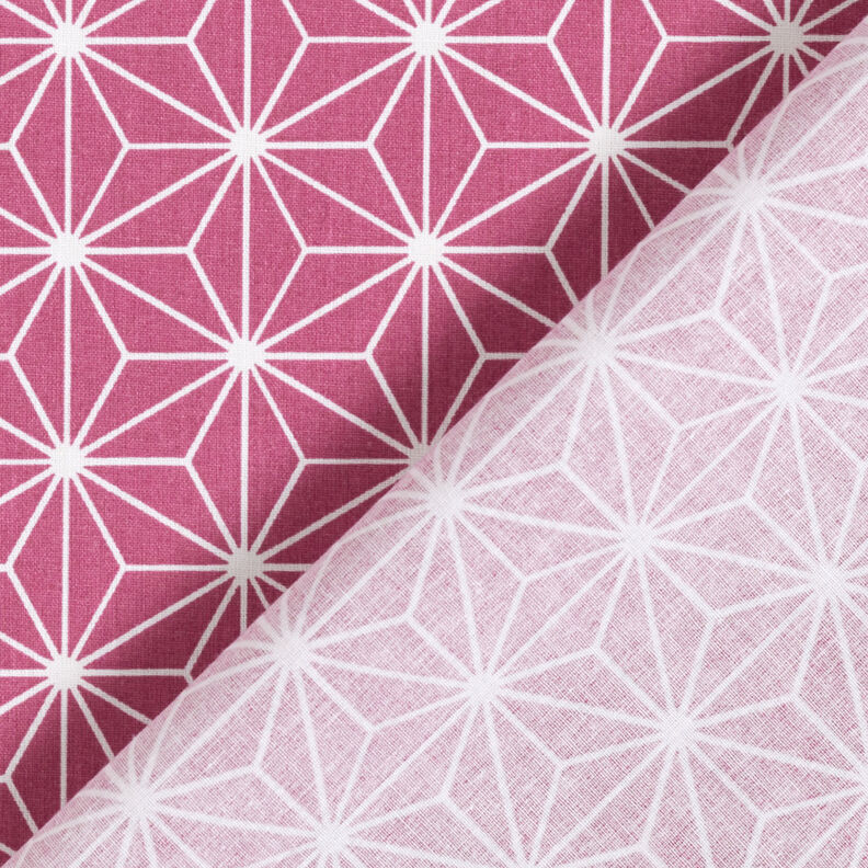 Tecido de algodão Cretone Estrelas japonesas Asanoha – malva,  image number 4