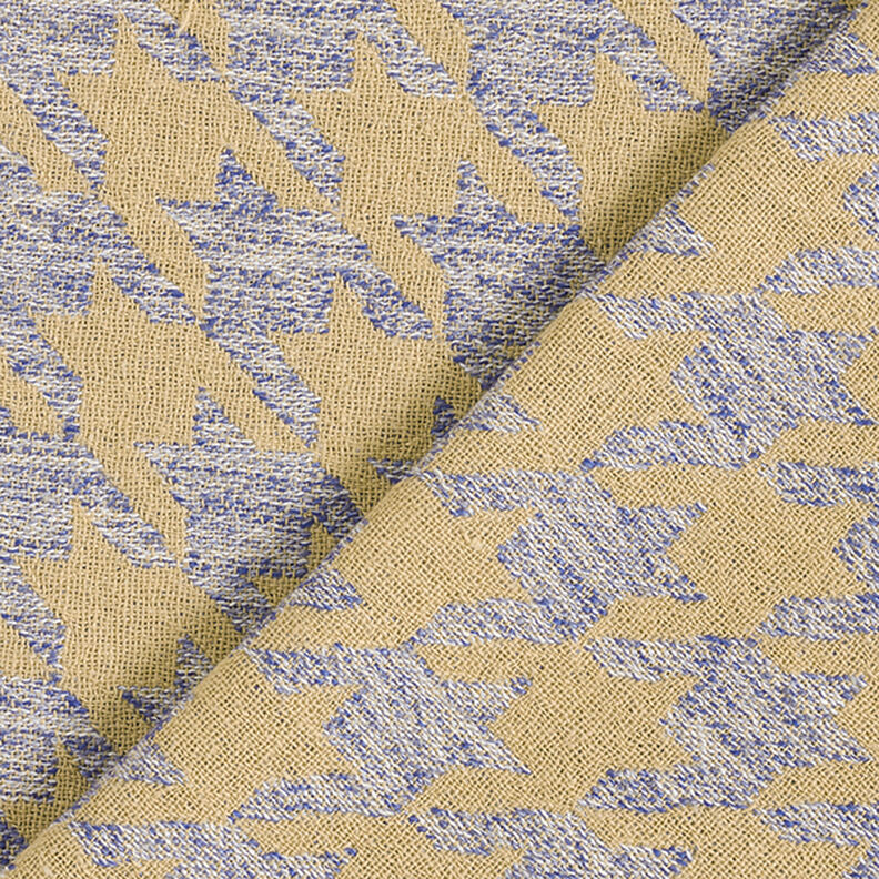 Tecido duplo Pied-de-poule grande – beige/azul aço,  image number 1