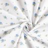 Popelina de algodão Rosas delicadas – azul claro/branco,  thumbnail number 3