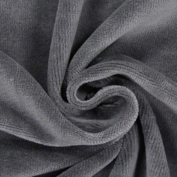 Tecido aveludado Nicki Liso – cinzento,  image number 2