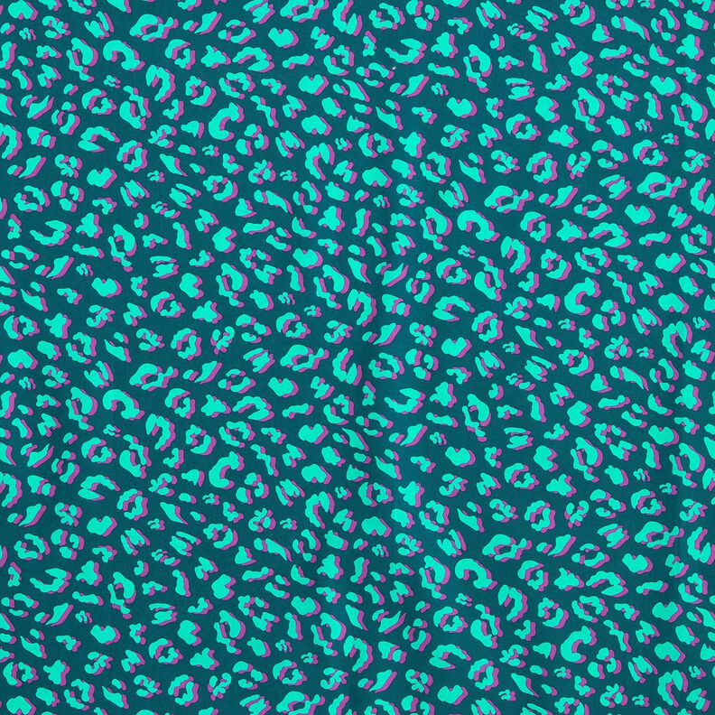 Algodão revestido Leo abstrato | Poppy Fabrics – azul petróleo/roxo,  image number 1