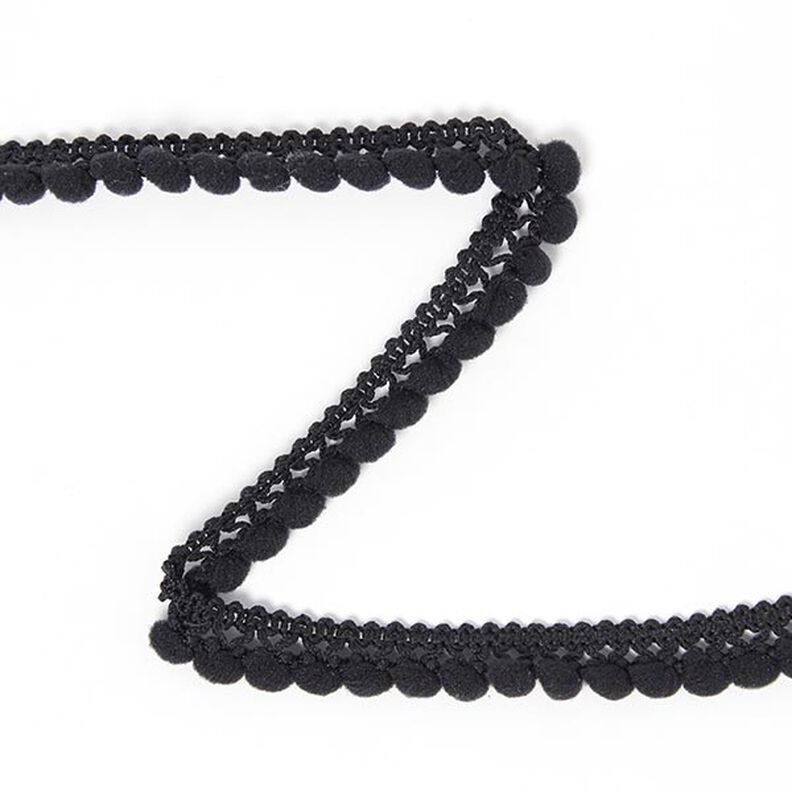 Debrum com pompons [10 mm] - preto,  image number 1