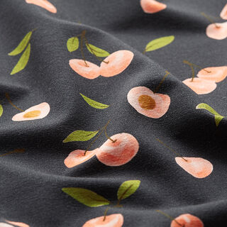 Jersey de algodão Cerejas Impressão Digital | Poppy – azul-marinho, 