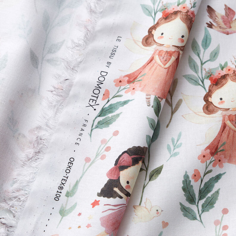 Popelina de algodão Fadas das flores Impressão Digital – marfim,  image number 3