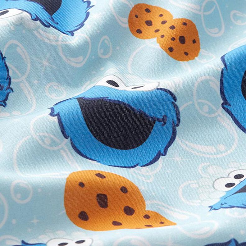 Tecido para decoração Cretone Monstro das Bolachas | CPLG – azul bebé/azul real,  image number 2