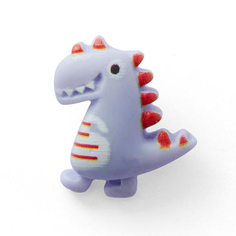 Botão com pé Dinossauro [ Ø20 mm ] – roxo/vermelho,  image number 1