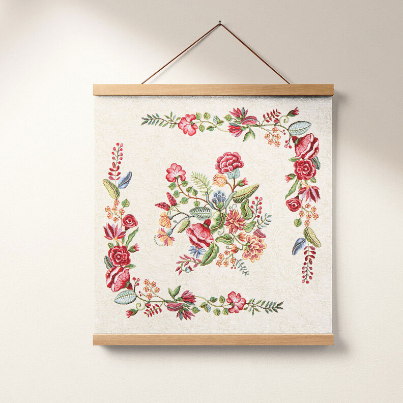 Peça de decoração Gobelina Motivo floral romântico – bege claro,  image number 6