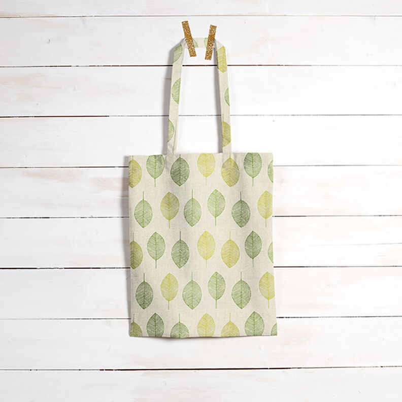 Tecido para decora&ccedil;&atilde;o Meio linho Panam&aacute; Folhas &ndash; natural,  image number 5