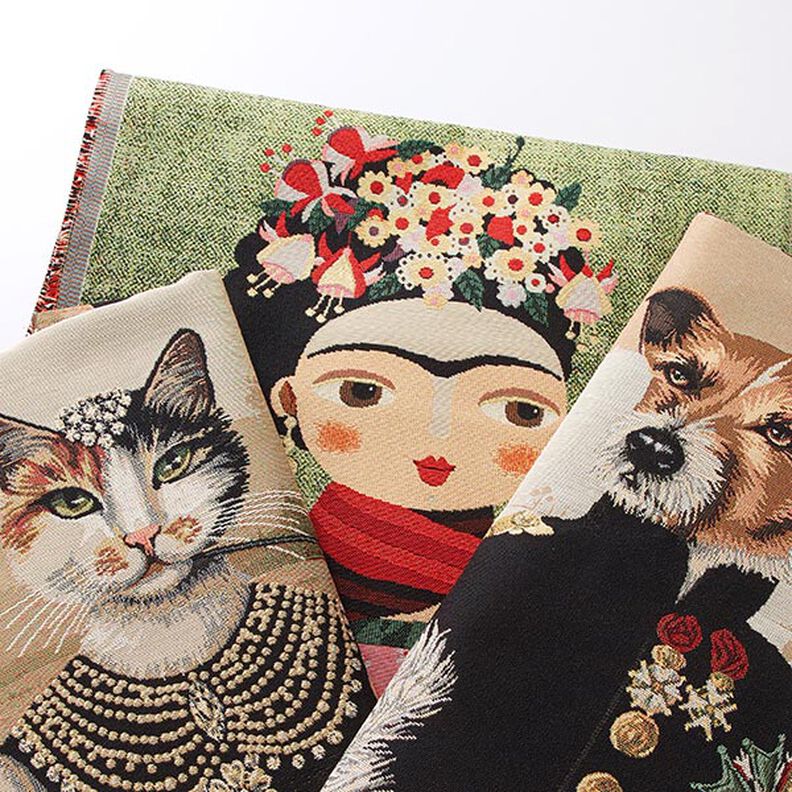 Barra Gobelina Cão – bege escuro/preto,  image number 5