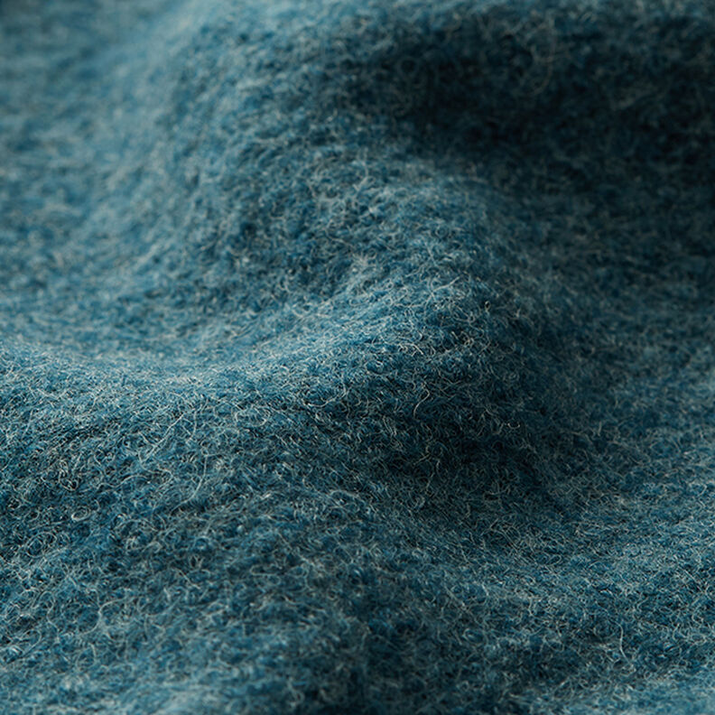 Lã grossa pisoada Melange – azul petróleo claro,  image number 2