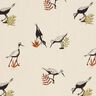 GOTS Tecido de algodão Cretone Pássaros – natural/preto,  thumbnail number 1