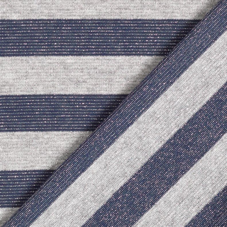 Jersey com riscas horizontais brilhantes – cinzento claro/azul-marinho,  image number 5