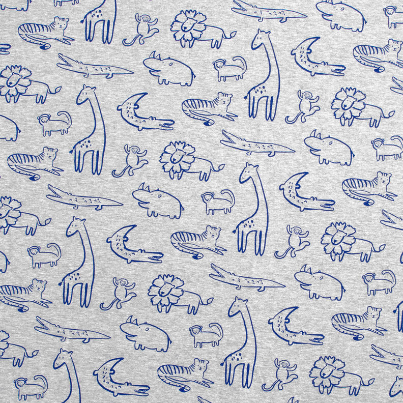 Sweatshirt Animais de safari | by Poppy – cinzento-prateado/azul real,  image number 1