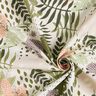 Tecido de algodão Cretone Plantas da selva abstratas – branco/verde,  thumbnail number 3