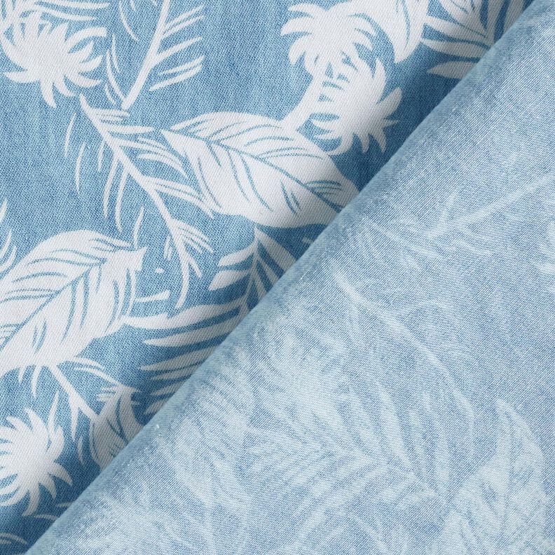 Chambray de algodão Palmeiras – azul claro/marfim,  image number 4