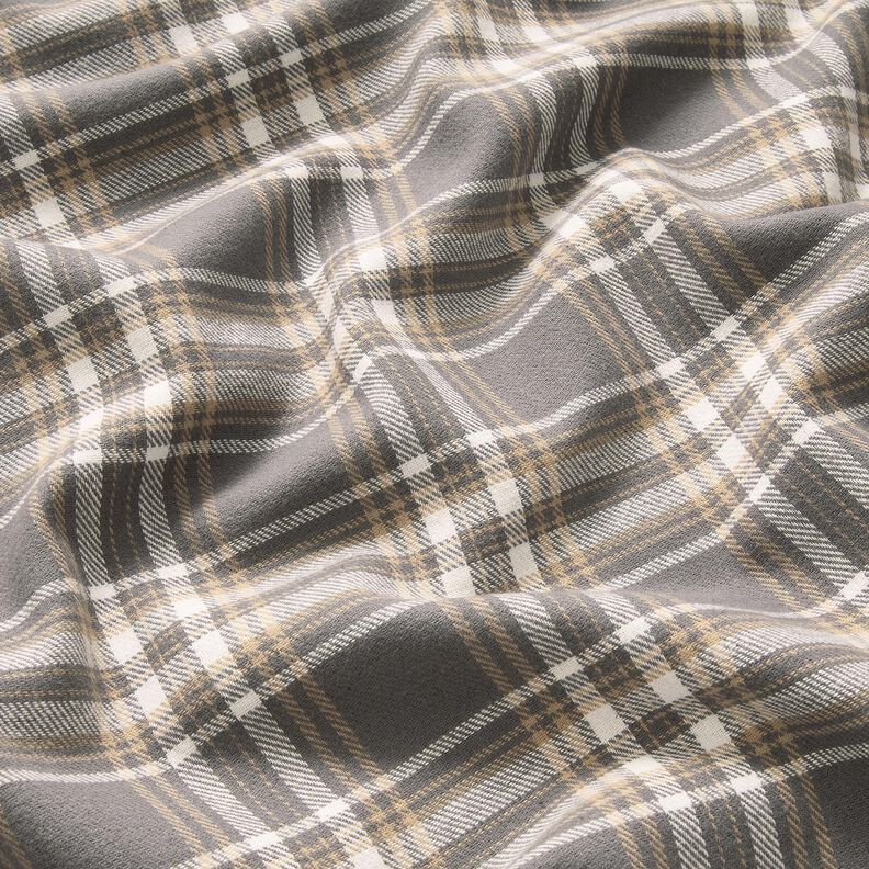 Flanela de algodão Xadrez – cinzento/branco,  image number 2