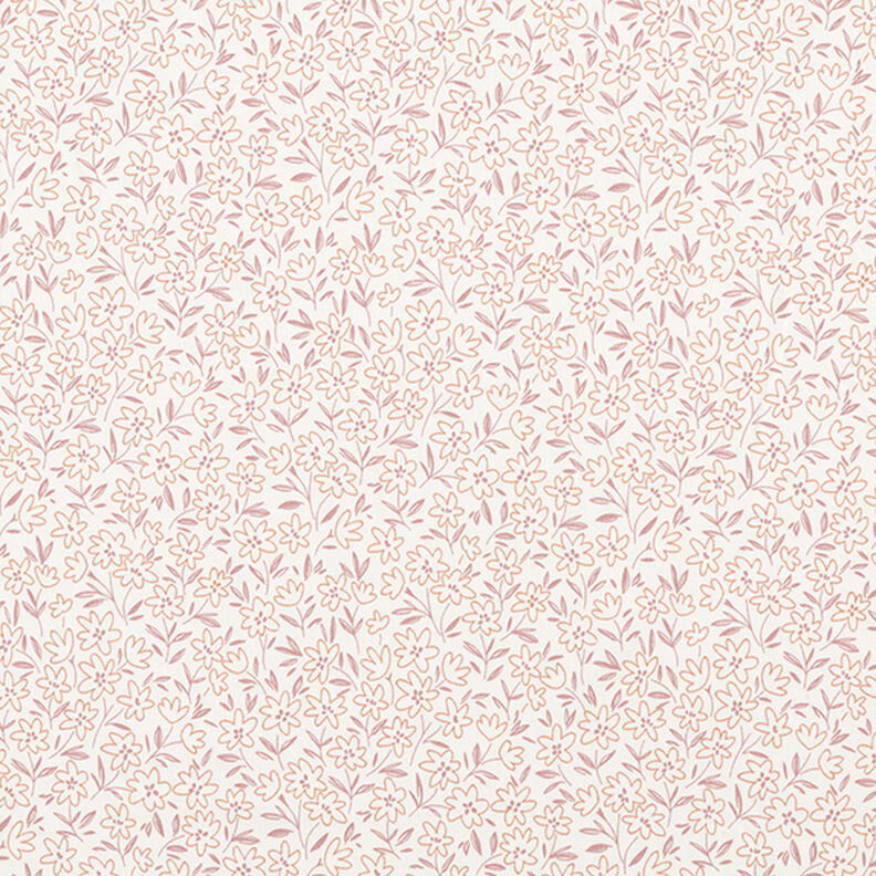 Jersey de algodão Florzinhas desenhadas  – branco sujo,  image number 1