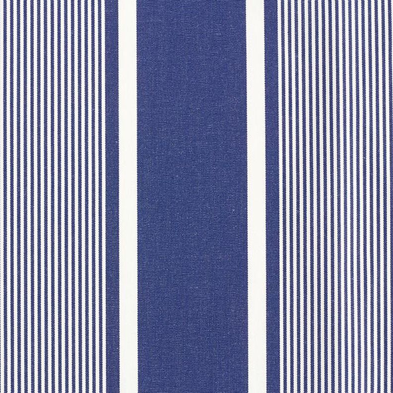 Tecido para exteriores Lona Riscas – azul-marinho/branco,  image number 1