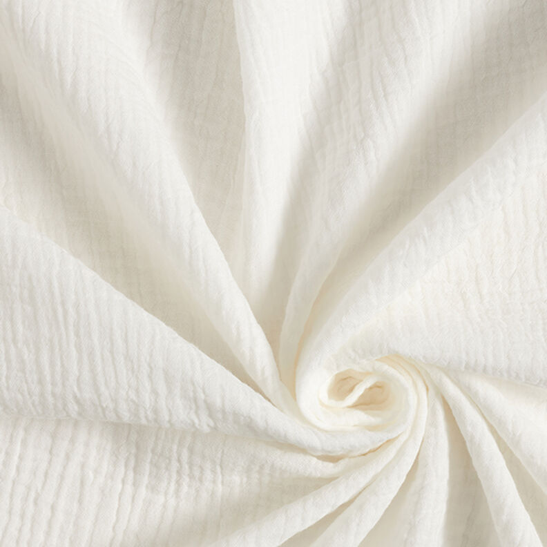 Musselina/ Tecido plissado duplo – branco sujo,  image number 1