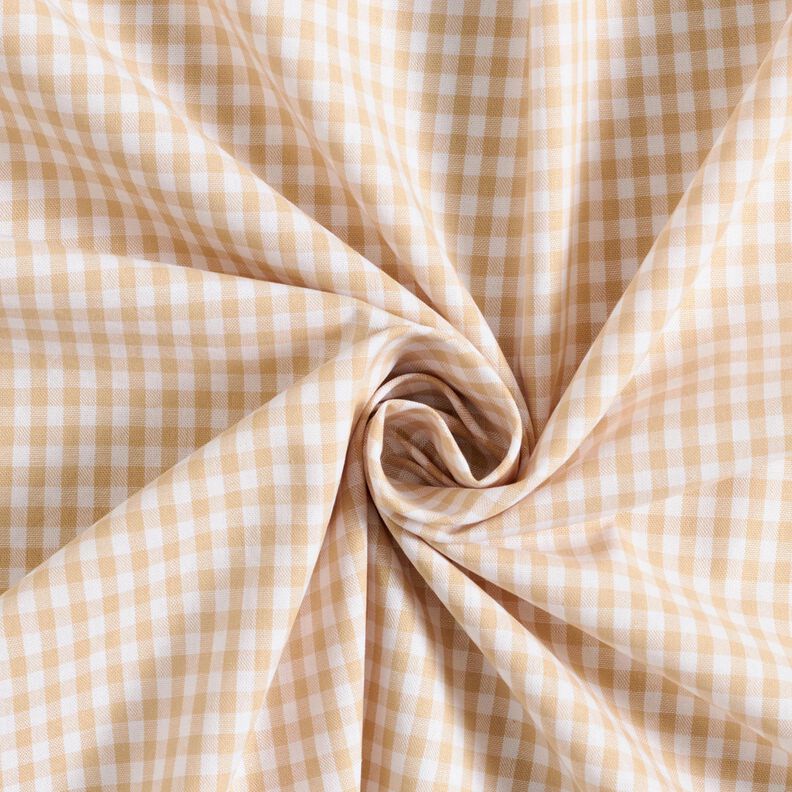 Tecido de algodão Popelina Xadrez Vichy – bege,  image number 3
