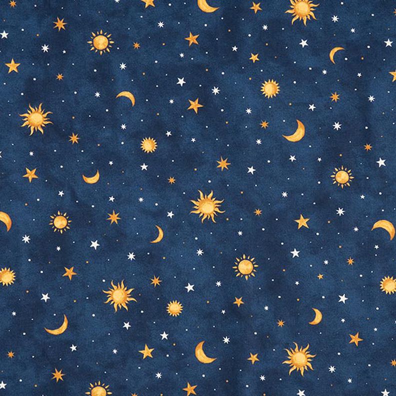 Tecido para decoração Céu noturno Glow in the Dark – dourado/azul-marinho,  image number 11
