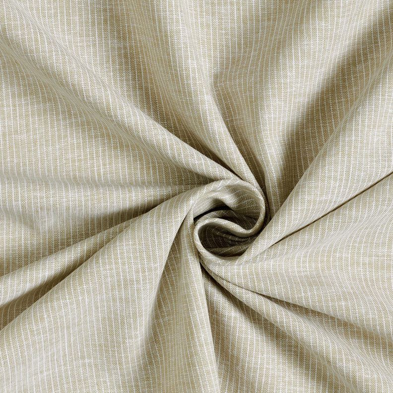 Mistura de linho e algodão Riscas estreitas – bege escuro/branco,  image number 3