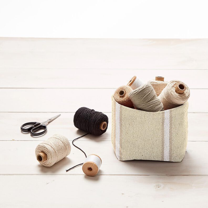 Tecido de algod&atilde;o r&uacute;stico &ndash; an&eacute;mona/natural,  image number 6