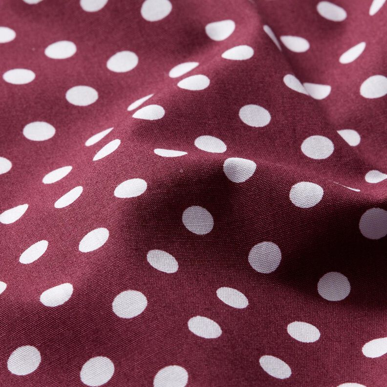 Popelina de algodão Polka Dots – bordô/branco,  image number 2