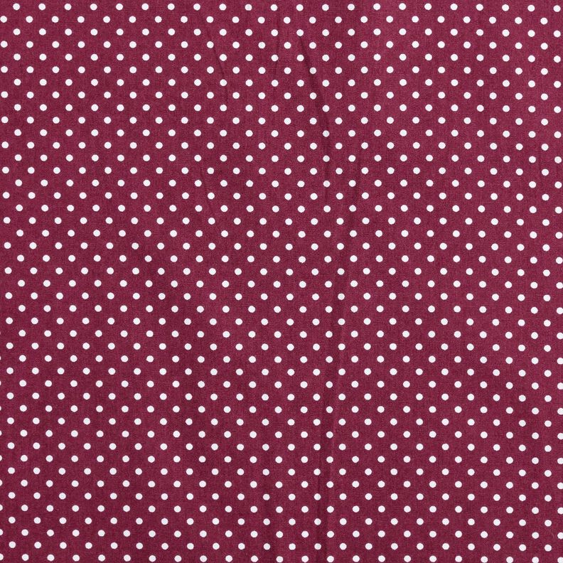 Popelina de algodão Mini Polka Dots – bordô/branco,  image number 1