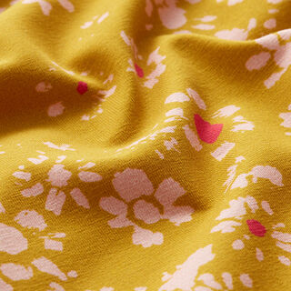 GOTS Jersey de algodão Camomila | Tula – amarelo-caril/rosa, 
