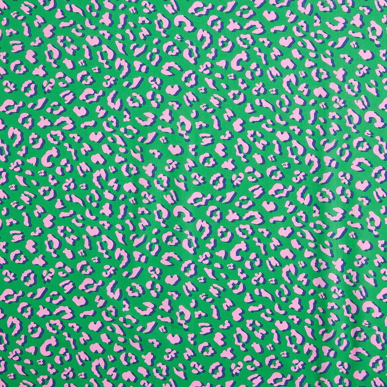 Algodão revestido Leo abstrato | Poppy Fabrics – verde/rosa,  image number 1