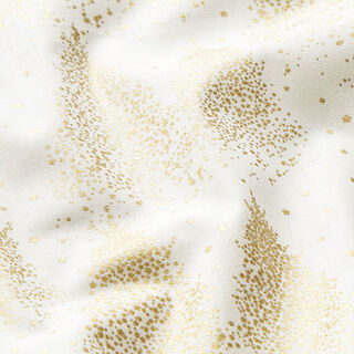 Tecido de algodão Popelina Pinheirinhos Pó dourado – branco sujo/dourado, 