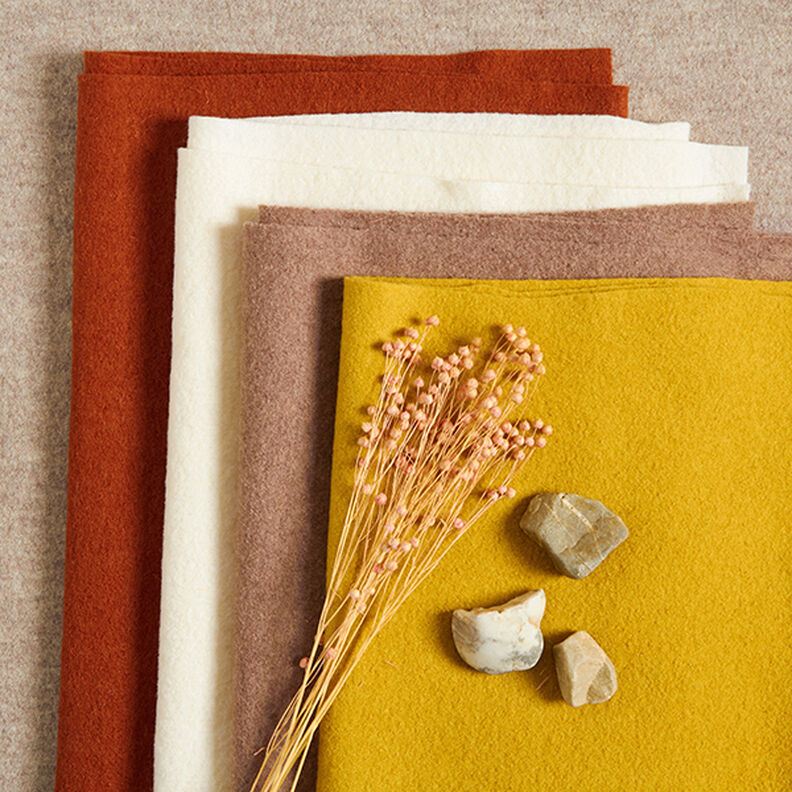 Lã grossa pisoada Melange – cor de caramelo,  image number 6