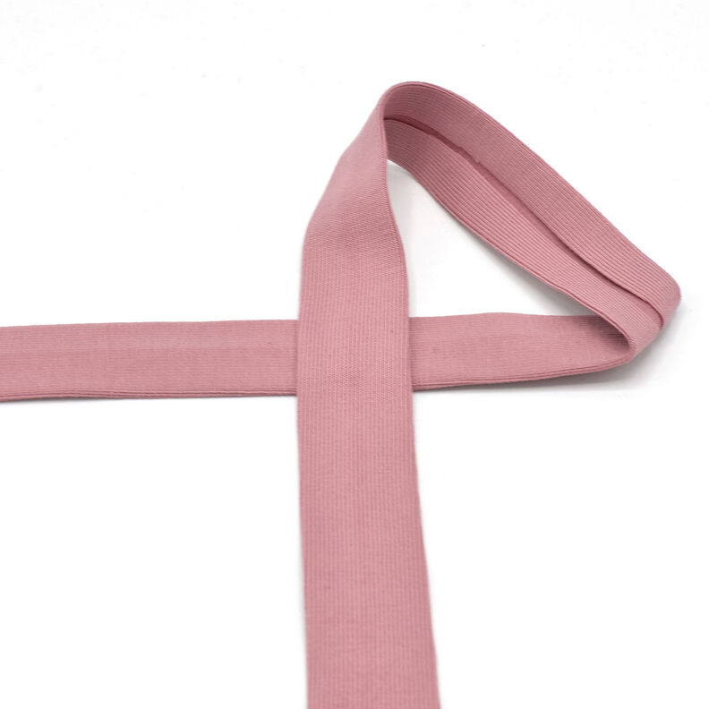 Fita de viés Jersey de algodão [20 mm] – rosa-velho escuro,  image number 2