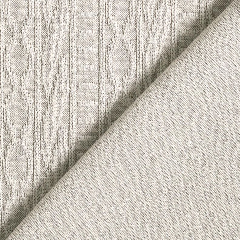 Jacquard Jersey Mistura de algodão Riscas ornamentadas – cinzento-seda,  image number 4