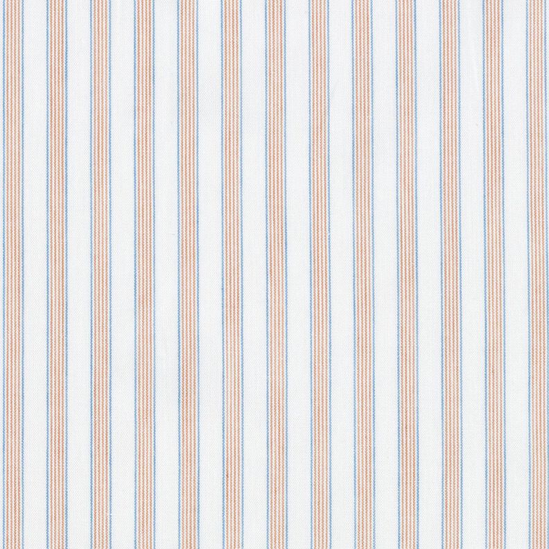 Tecido de algodão Riscas bicolores – branco sujo/damasco,  image number 1