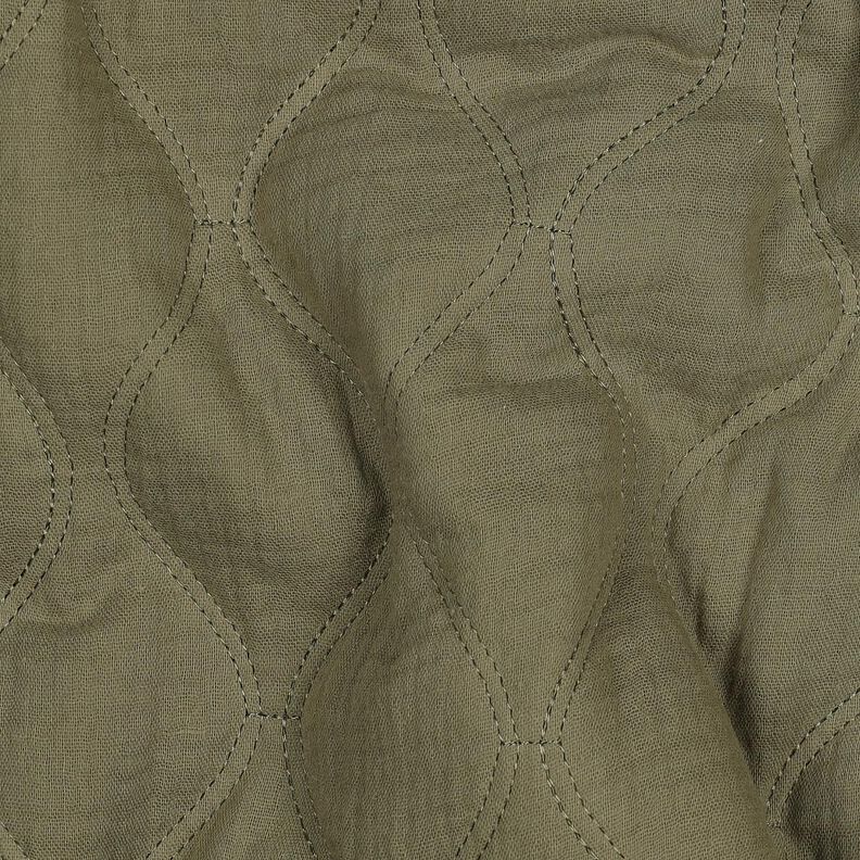 Tecido acolchoado Musselina Ondas – caqui-claro,  image number 2