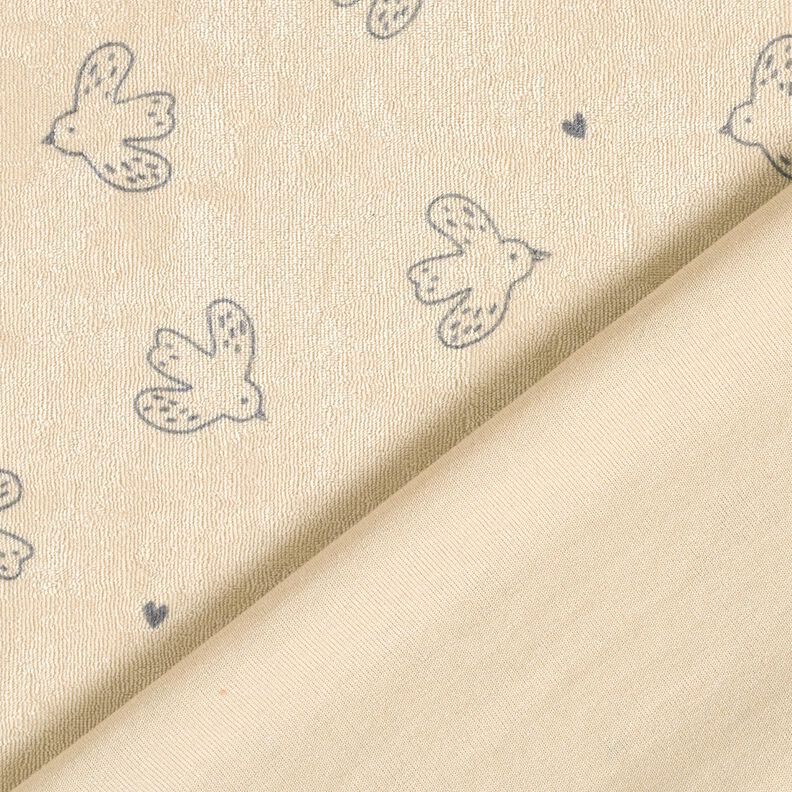 Tecido turco Jersey Passarinhos – amêndoa,  image number 4