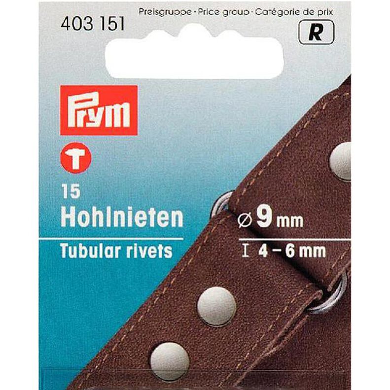 Rebites tubulares, Espessura do material [15 Unidade | Ø 9 mm] - prateado metálica| Prym,  image number 2