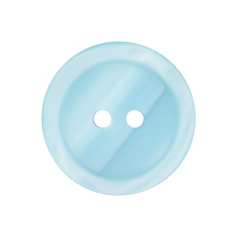 Botão de plástico 2 furos Basic - azul-claro,  image number 1