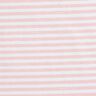 Tecido de algodão Cretone Riscas casuais – rosa-claro/branco,  thumbnail number 1
