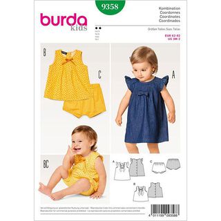 Vestido para bebé / Blusa / Calças de bebé, Burda, 