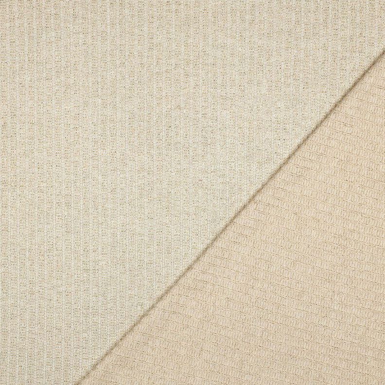 Malha canelada Lurex – branco sujo/ouro metálico,  image number 3