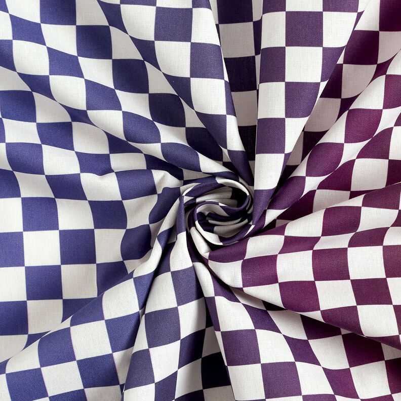 GOTS Popelina de algodão Padrão Tabuleiro de xadrez Gradação de cor | TCC x LOOKS by Wolfgang Joop –,  image number 5