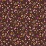 Tecido de algodão Cretone Ramos pequenos – castanho escuro/uva,  thumbnail number 1