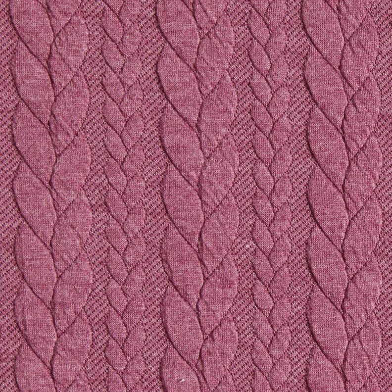 Jersey Jacquard Cloqué Padrão entrançado – frambuesa,  image number 1