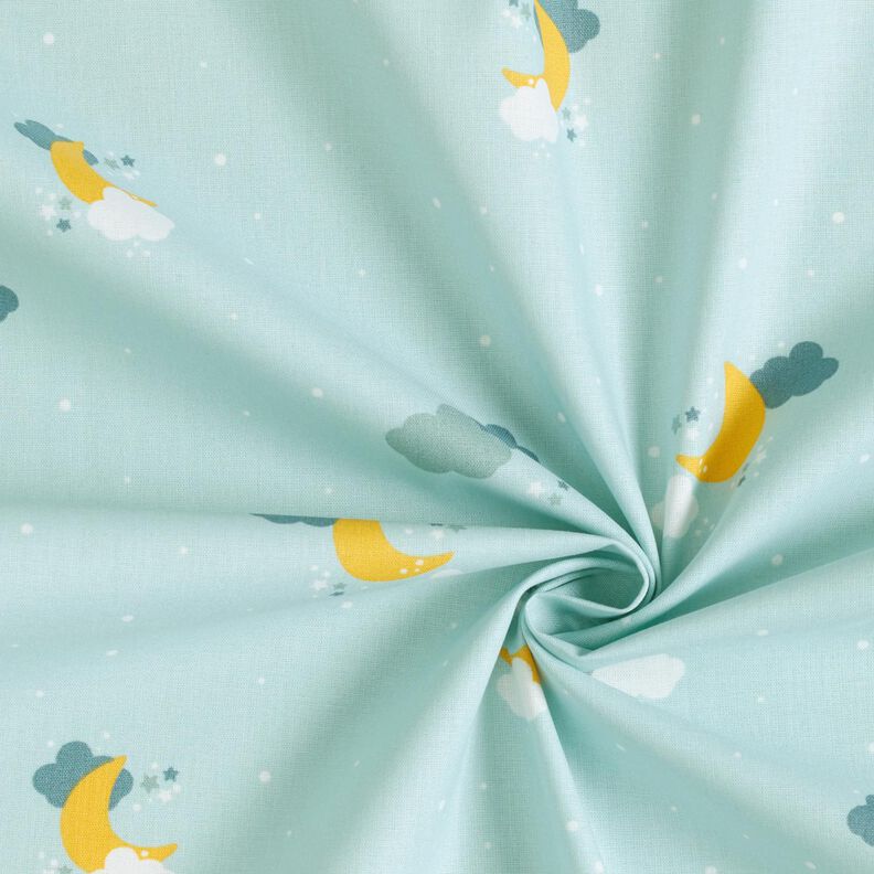 Popelina de algodão Céu estrelado – menta clara,  image number 3