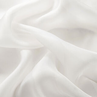 Chiffon Mistura de seda e viscose Liso – branco, 