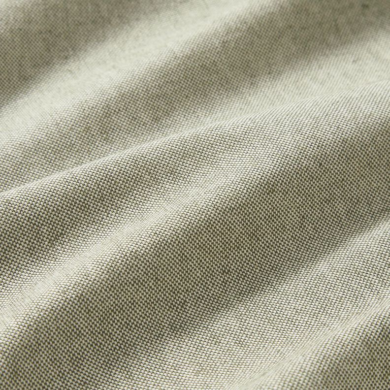 Tecido para decoração Meio linho Panamá de duas cores – oliva escura/natural,  image number 2